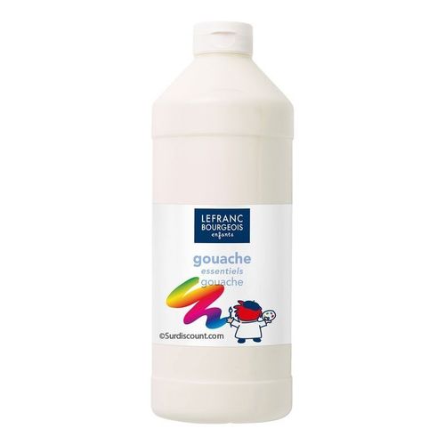 Bouteille De Peinture Gouache - Essentiels - 1 L - Blanc - Lefranc Bourgeois