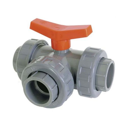 Jardiboutique Vanne en PVC, 3 voies "T" Diam?tre 50 mm.