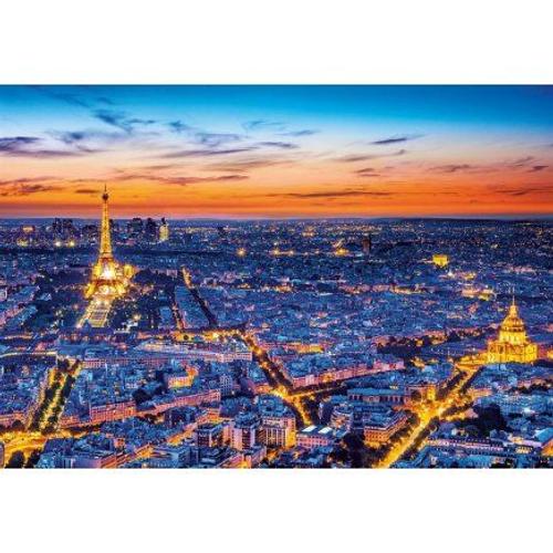 Puzzle Adulte - La Tour Eiffel Au Couche Du Soleil - 1500 Pieces - Collection Clementoni Ville De Paris