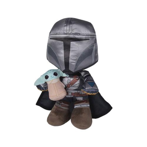 Star Wars : The Mandalorian - Peluche Manda + Grogu 25 Cm