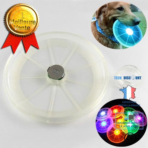 Td® Frisbee Disque Volant Led/ Lumineux Multicolore Jouets De Disque Cadeau Anniversaire / Accessoire De Jeux Pour Animaux