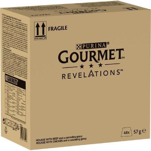 Purina Gourmet? Revelations? Mousseline Au Poulet Et Boeuf Nappée De Sauce - 4 X 57 G