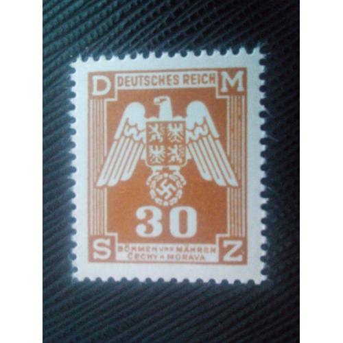 Timbre Boheme Et Moravie Yt S 13 Aigle Au Bouclier De Bohême, Insigne Empire 1943 (080206)