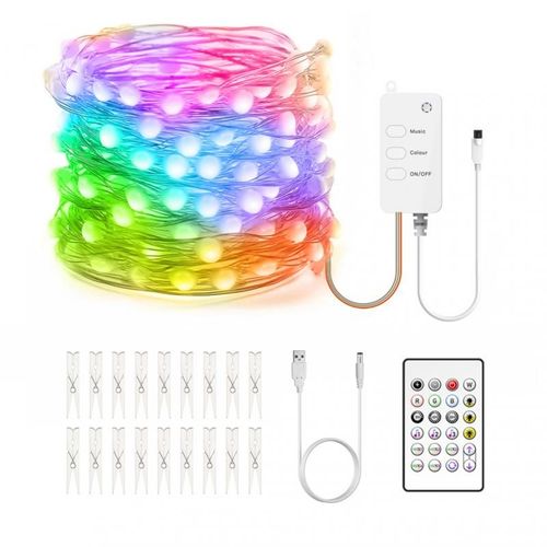 Guirlande Lumineuse Led Étanche En Fil De Cuivre, Tube Arc-En-Ciel, Wi-Fi, Pour L'extérieur, Lampe De Jardin De Noël, Décoration, Fonctionne Avec Alexa Google Home