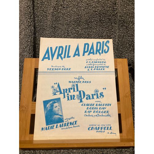 Vernon Duke Avril A Paris April In Paris Partition Chant Piano Éditions Chappell