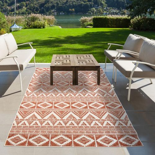 Tapis Extérieur, Kilim Reversible 280x380 Lyn2 Skio Rouge