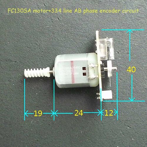 Moteur de mesure de vitesse à disque de Code 334 ligne AB, codeur de Phase, DC3-24v 8200-16800RPM, Micro-moteur FC130SA à balais de carbone