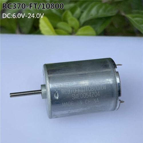 Moteur 370 à balais de métal 6V-24V cc, 1200 à 5000 tr/min, Micro rond, silencieux, à faible vitesse, 24mm, économie d'énergie, RC370-FT-10800