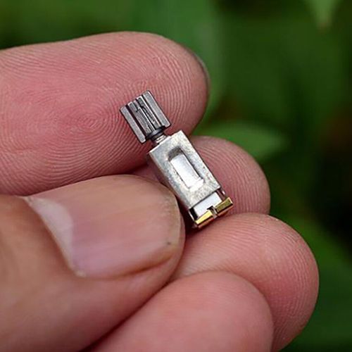 Moteur de Micro Vibration cc 2V-3V, moteur à coupelle creuse, Mini 0410 moteurs avec roue excentrique en acier au tungstène, pieds de Contact plaqués or