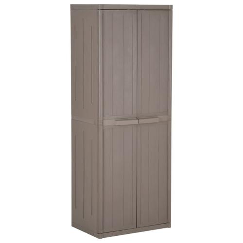 Vidaxl Armoire De Rangement Jardin Marron 65x45x172 Cm Pp Aspect Bois