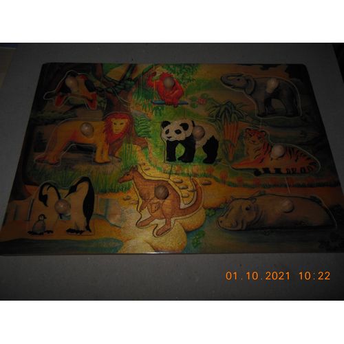 Puzzle Animaux Sauvage En Bois