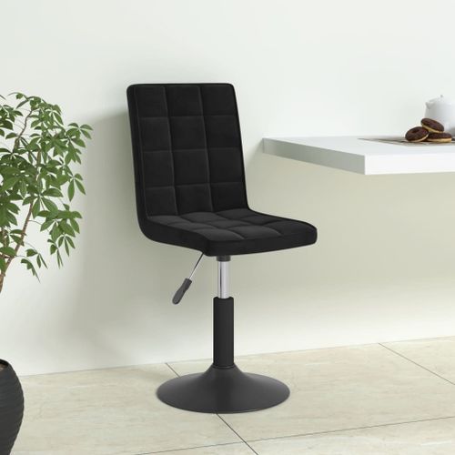Vidaxl Chaises Pivotantes À Manger Lot De 4 Noir Velours