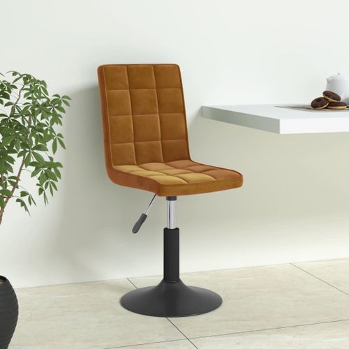 Vidaxl Chaises Pivotantes De Salle À Manger 4 Pcs Marron Velours