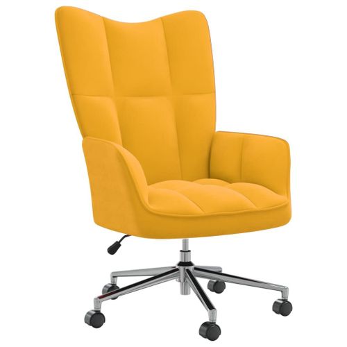 Vidaxl Chaise De Relaxation Jaune Moutarde Velours