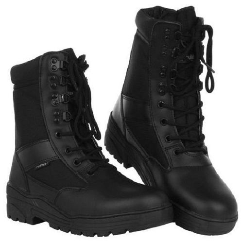 Paire De Chaussures Montantes / Boots Sniper A Lacets En Cuir Noir Thinsulate - 38
