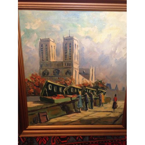 Huile Sur Toile Notre Dame De Paris