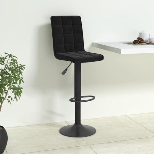 Vidaxl Tabouret De Bar Noir Velours