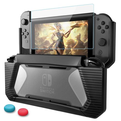 Nintendo Switch Coque Avec Protection Écran, Protection Switch, (Avec Deux Caches Pouce Et Un Protecteur D'écran)