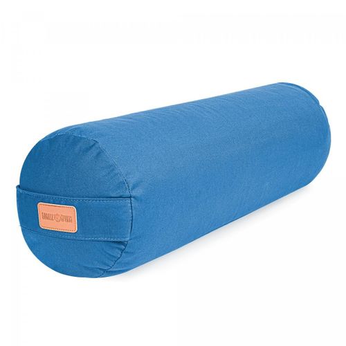 Gorilla Sports® Traversins De Yoga - 10 Coloris - Rembourrage En Balles D'épeautre Bio - Housse En Coton Lavable - Couleur : Bleu Foncé