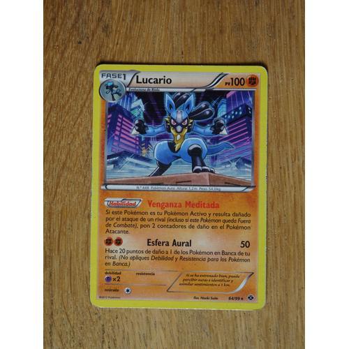 Carte Pokémon Lucario Holo 64/99 Noir & Et Blanc Destinees Futures Rare Fr Neuf