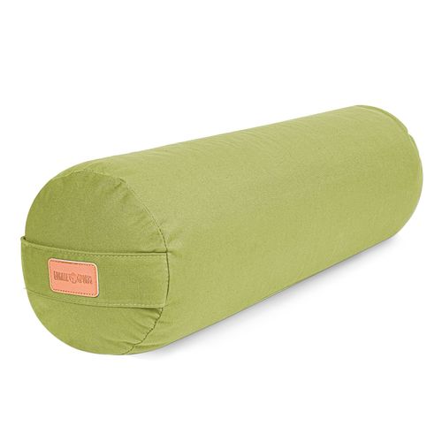 Gorilla Sports® Traversins De Yoga - 10 Coloris - Rembourrage En Balles D'épeautre Bio - Housse En Coton Lavable - Couleur : Vert