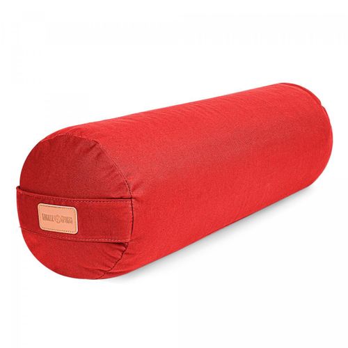Gorilla Sports® Traversins De Yoga - 10 Coloris - Rembourrage En Balles D'épeautre Bio - Housse En Coton Lavable - Couleur : Rouge