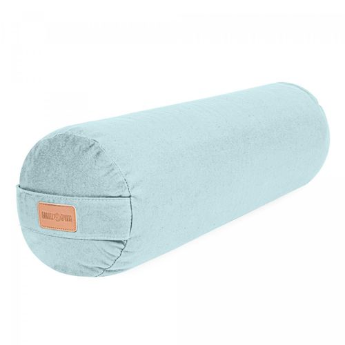 Gorilla Sports® Traversins De Yoga - 10 Coloris - Rembourrage En Balles D'épeautre Bio - Housse En Coton Lavable - Couleur : Bleu Clair