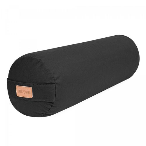 Gorilla Sports® Traversins De Yoga - 10 Coloris - Rembourrage En Balles D'épeautre Bio - Housse En Coton Lavable - Couleur : Noir