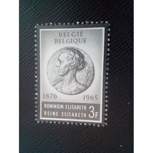 Timbre Belgique Yt 1359 Décès De La Reine Elizabeth 1965