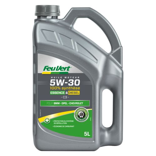 Huile Moteur Feu Vert Dexos2 Essence/Diesel 5w30 5l