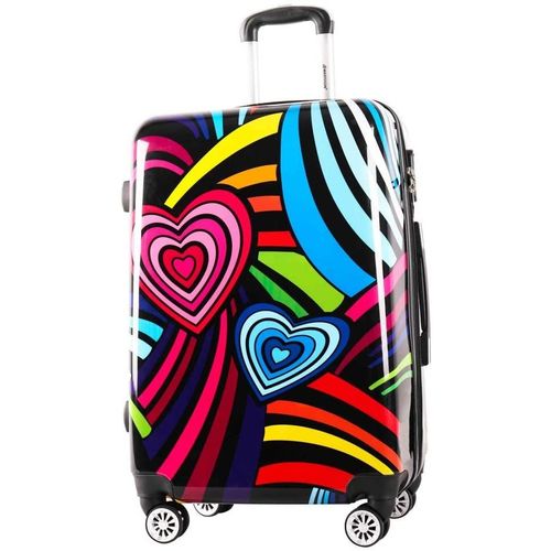 Valise Cabine 4 roues doubles Coeurs Funky 55 cm