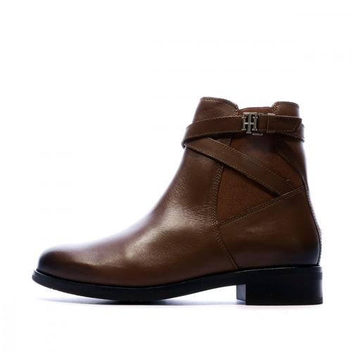 Bottines marron tommy hilfiger hot sale