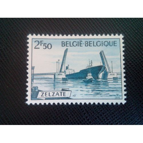Timbre Belgique Yt 1538 "Skaustand" (Cargo) Sous Le Pont-Canal, Zelzate 1970 (090206)