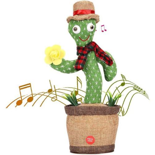 Jouet En Peluche Cactus Cactus Qui Danse Cactus En Peluche Dansant, Cactus Chantant Cactus Parlant Repete Accessoire De Maison