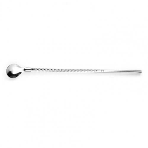 Cuillères à café en paille à Long manche, en acier inoxydable 304 de 20cm, cuillère à café pour boisson glacée, Milkshake, ustensiles de table