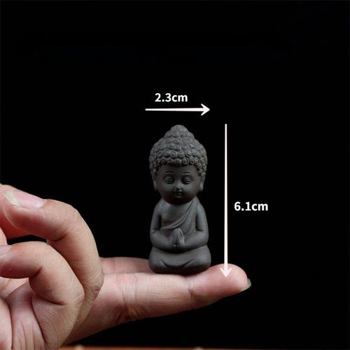 Statue de bouddha en céramique, accessoires de Mini jardin, thé, animal de compagnie, décoration de méditation de jardin d'eau, modèle Miniature de maison, Statue Zen