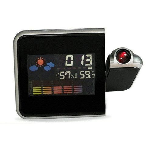 Horloge de Projection numérique LED colorée, alarme, thermomètre, humidité, hygromètre, projecteur de bureau