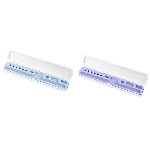 Boîte de rangement 2 pièces pour Apple Pencil, étui rigide Portable multifonctionnel pour Apple Pencil 1/2 (bleu clair et violet)