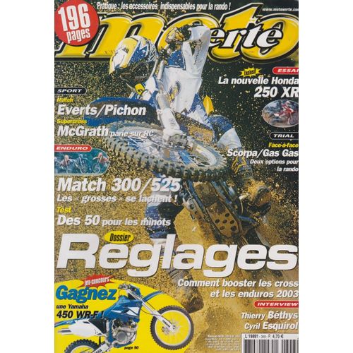 Moto Verte N ° 348 . Reglages . Everts . Pichon . Bethys . Esquirol