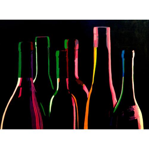 Bottles - Acrylique Sur Toile Libre - 150 X 190 Cm - Oeuvre Originale Par Morgan