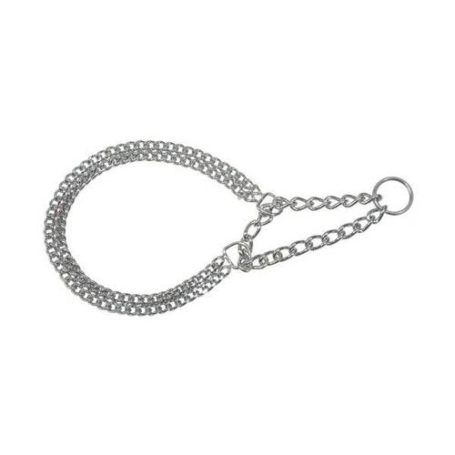 Collier Semi-Étrangleur 2 Rangs En Métal. Taille 45 Cm