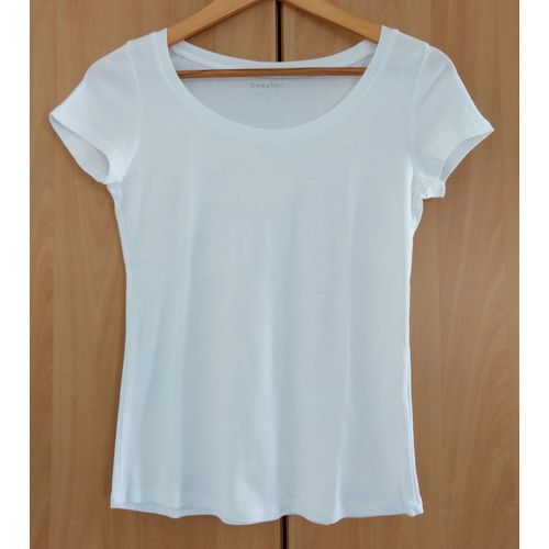 T Shirt Blanc. Camaieu. Coton. Taille S