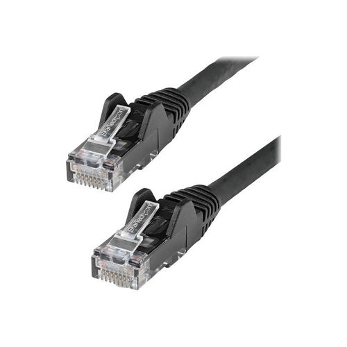 StarTech.com Câble Ethernet CAT6 15m - LSZH (Low Smoke Zero Halogen) - Cordon RJ45 UTP Anti-accrochage 10 GbE LAN - Câble Réseau Internet 650MHz 100W PoE - Noir - Snagless - 24AWG (N6LPATCH15MBK)...