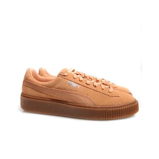 Chaussures Puma suede platform strap velours femme rose femme | Fanny  chaussures