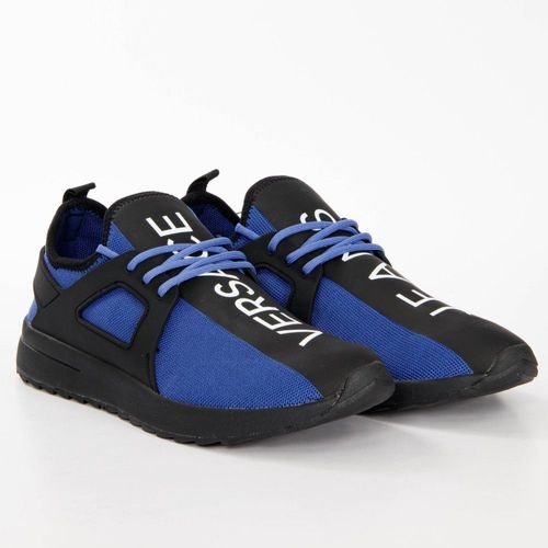 Basket Versace Linea Fondo Knitted Homme Bleu - 39