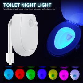 1 pc Lampe de cuvette de toilette à LED, lumière de cuvette de