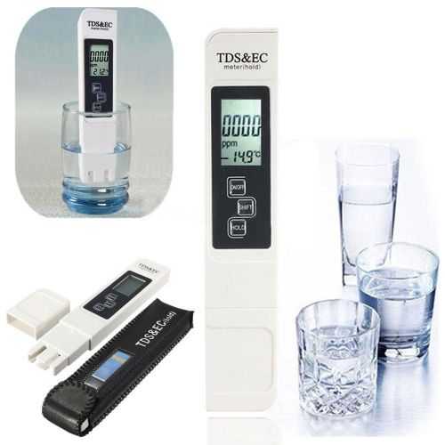 Testeur Numérique 3 En 1 Ph Ec Tds, Stylo De Température, Filtre Hydroponique Pour Purifier L'eau, Moniteur D'eau De Piscine D'aquarium