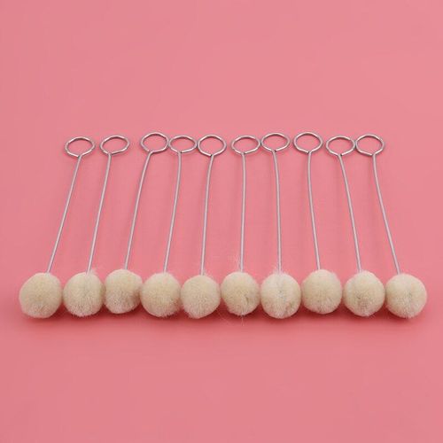10 pièces en cuir artisanat laine cuir teinture cuir et finition applicateur Kit outil bricolage laine boule alcool colorant cheveux boule brosse