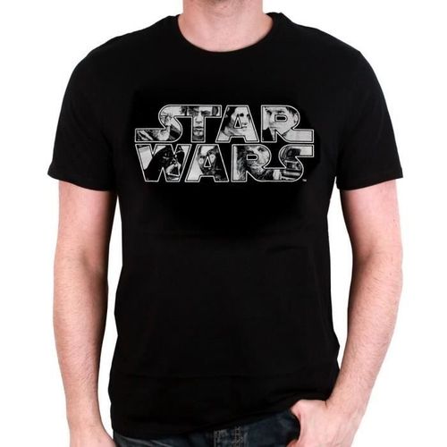 T-Shirt Adulte Star Wars : R2d2 Croquis - Noir