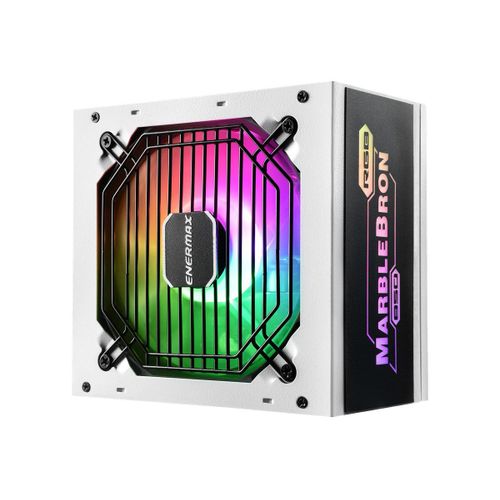 Enermax MarbleBron EMB850EWT-W-RGB - Alimentation électrique (interne) - ATX12V 2.3/ EPS12V - 80 PLUS Bronze - CA 100-240 V - 850 Watt - PFC active - blanc